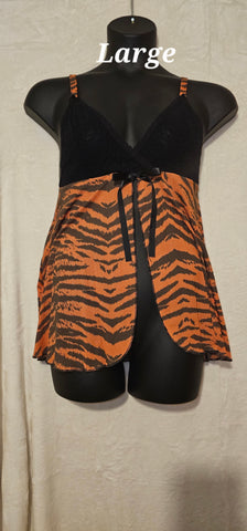 Black & Orange Cami Gown