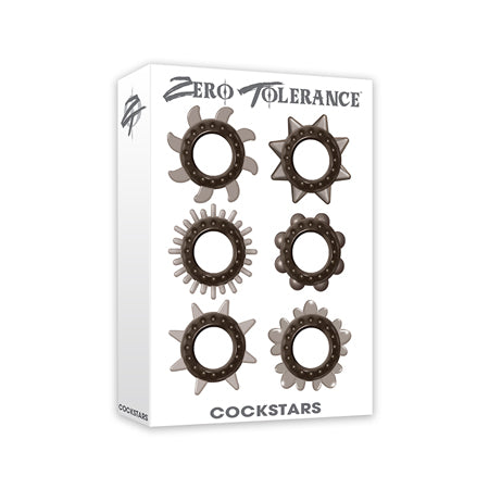 ZT Cockstars Cock Ring Set Of 6 Unique Shapes