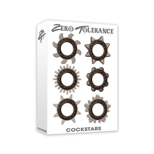 ZT Cockstars Cock Ring Set Of 6 Unique Shapes