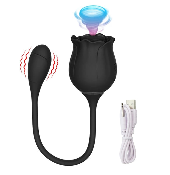 Rose Clitoris Sucking Vibrator for Clitoris Stimulator-Nipple-Sucker-Vibrating-Love Egg